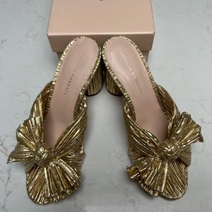 Loeffer Randall Penny high heeled pleated knot sandals